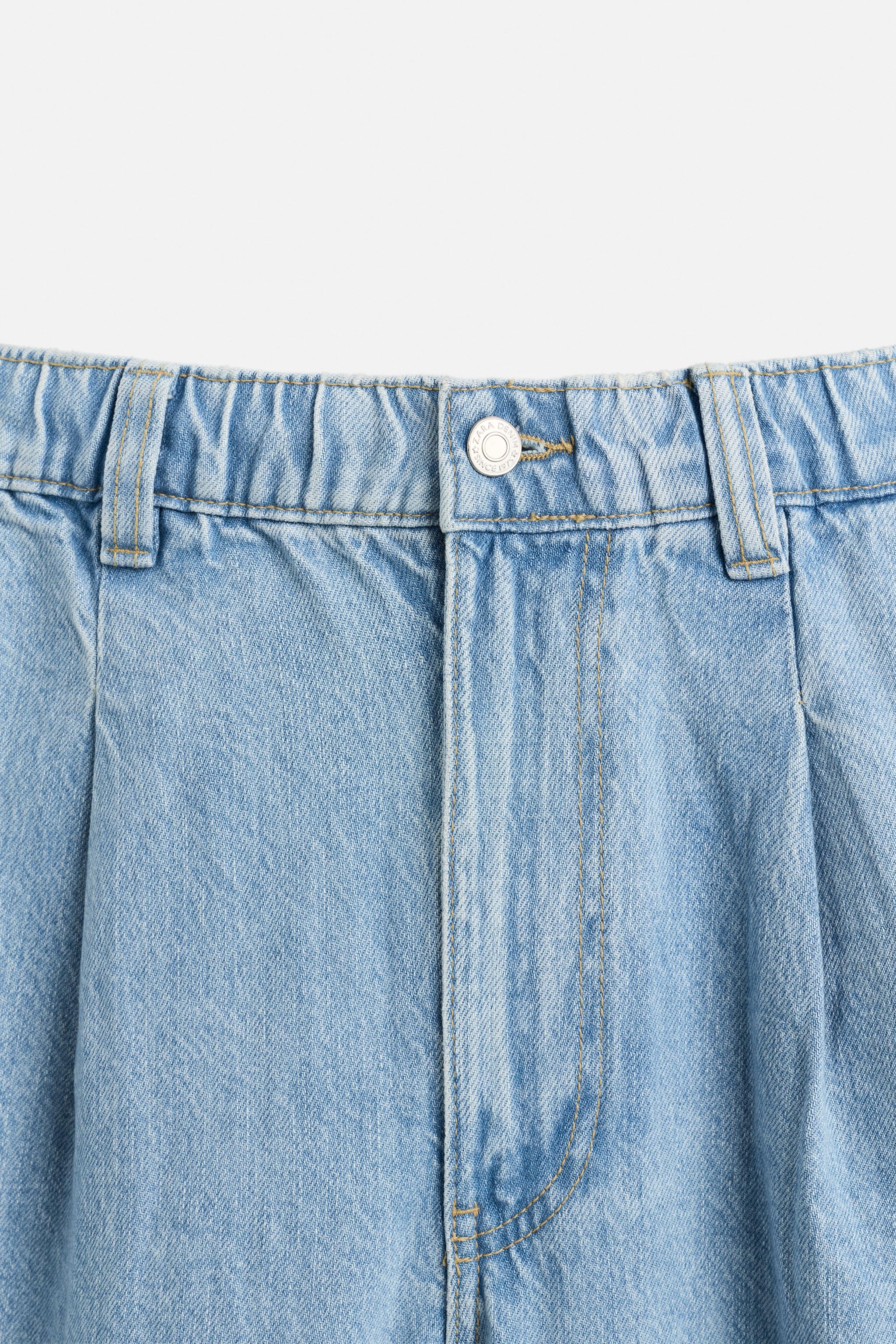 PANTALON DENIM CHINO COUPE AMPLE À PLIS